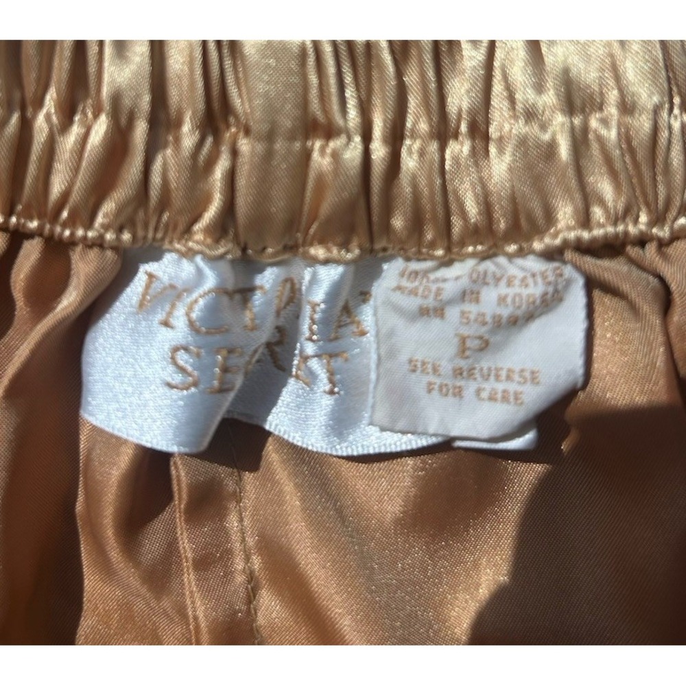 Vintage Victoria Secret Tank & Shorts Pajama Set Gold Buttons Down Small - Picture 6 of 8